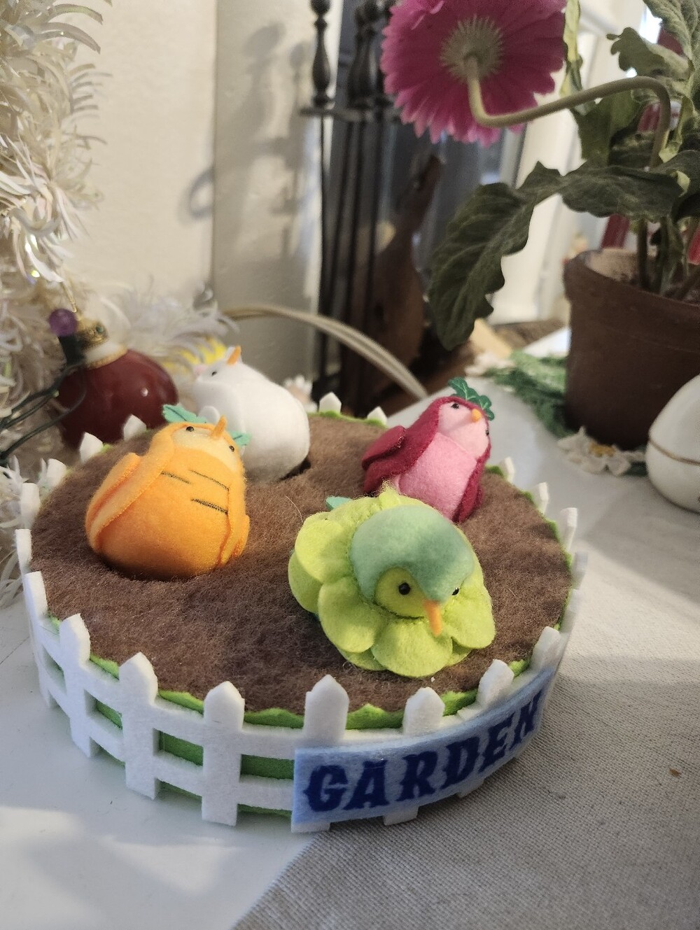 Target Featherly Friends Felt Garden Bird Set Carrot Lettuce Radish Bunny